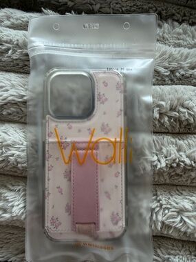 Wallis Pink Floral Card Strap Phone Case for iPhone 16 Pro